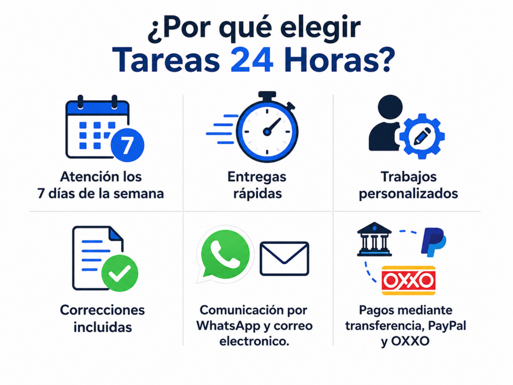Razones para elegir Tareas 24 Horas